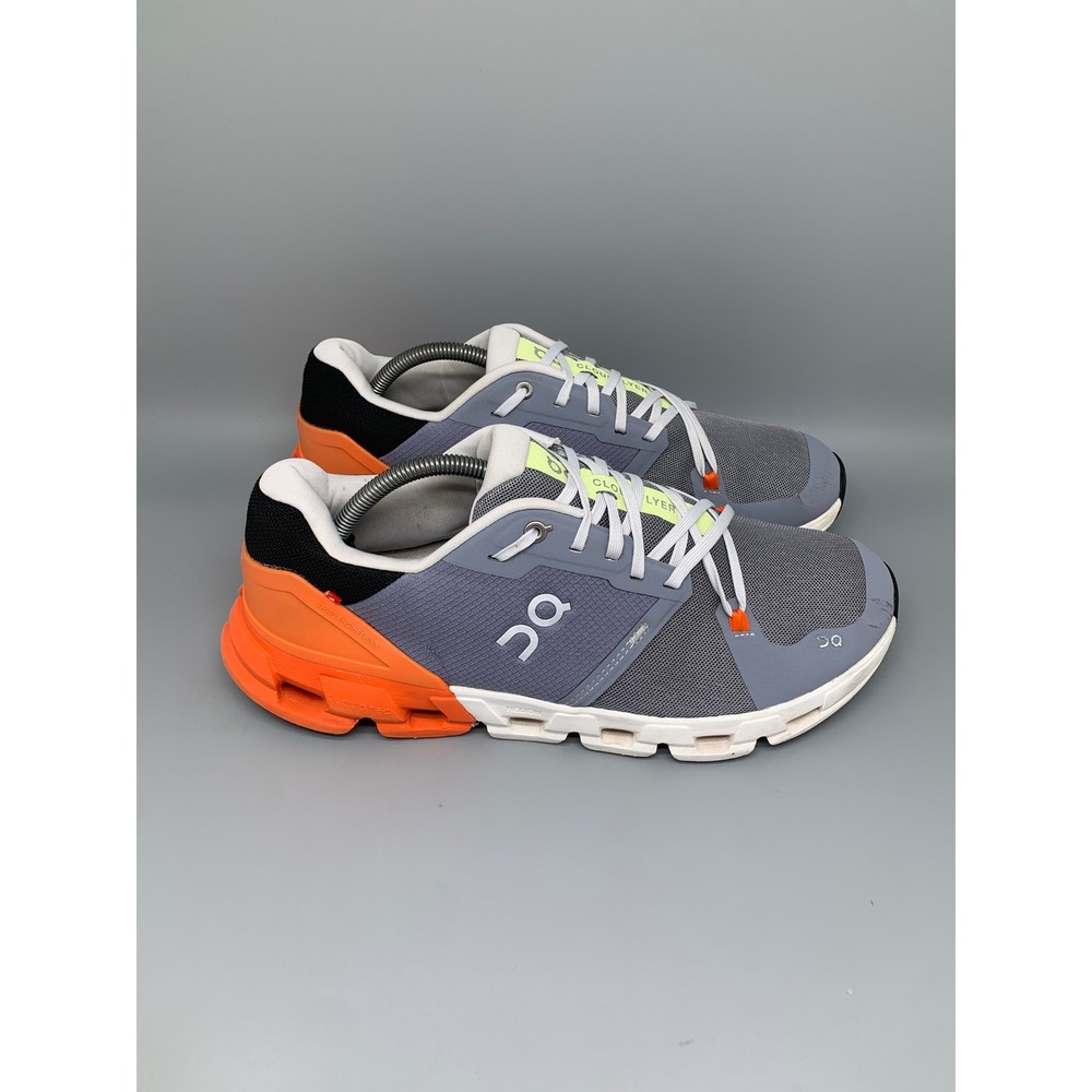 On Cloudflyer Grey Orange Running Shoes Men's Sz 11